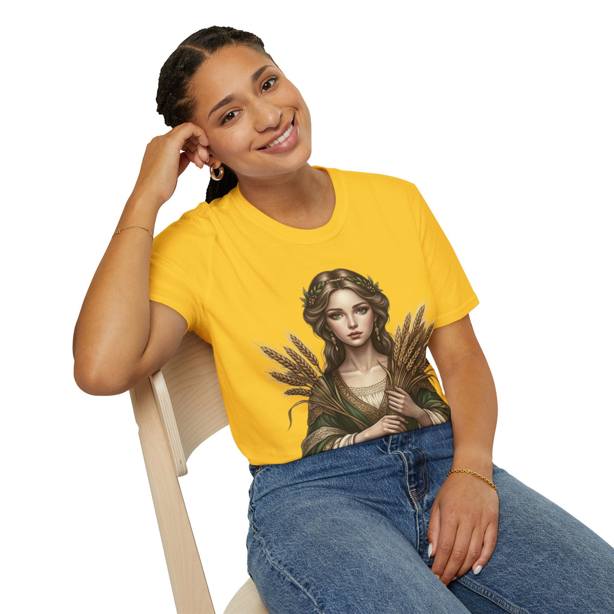 Goddess of Harvest T‑Shirt — Wheat Maiden Graphic Tee