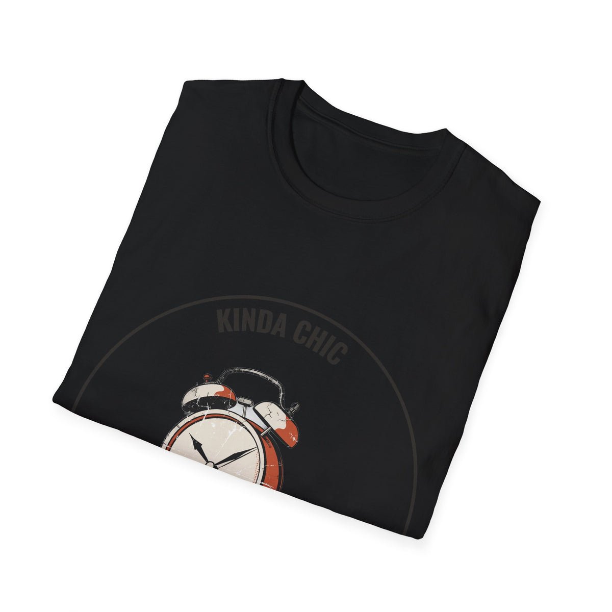 "Kinda Chic To Grow Up" Retro Clock Graphic Tee - Funny Relatable Aesthetic White T-Shirt - Trending Now - September 2026