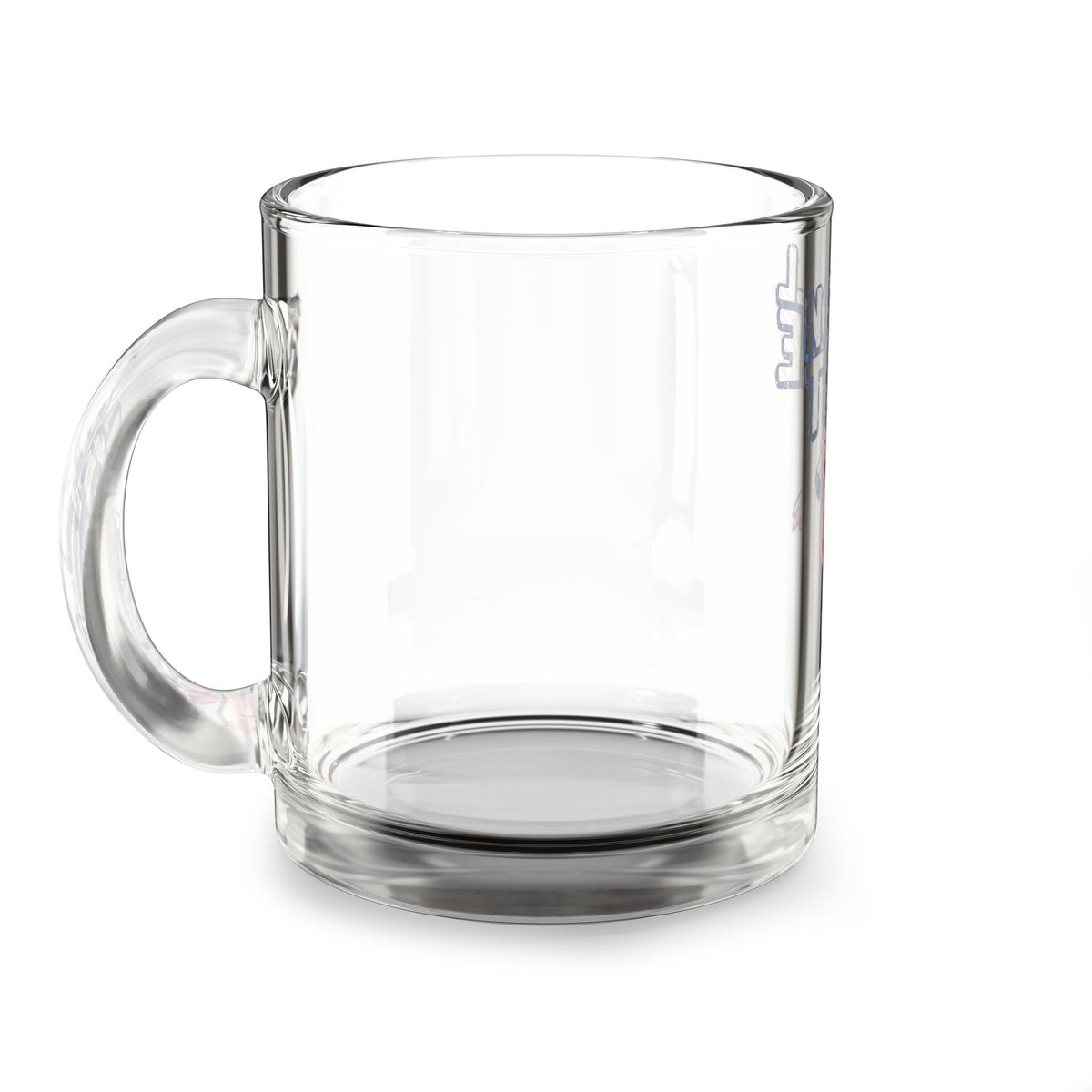 Glass Mug —Funny  "Not All There" Flamingo 10oz Clear Coffee Cup