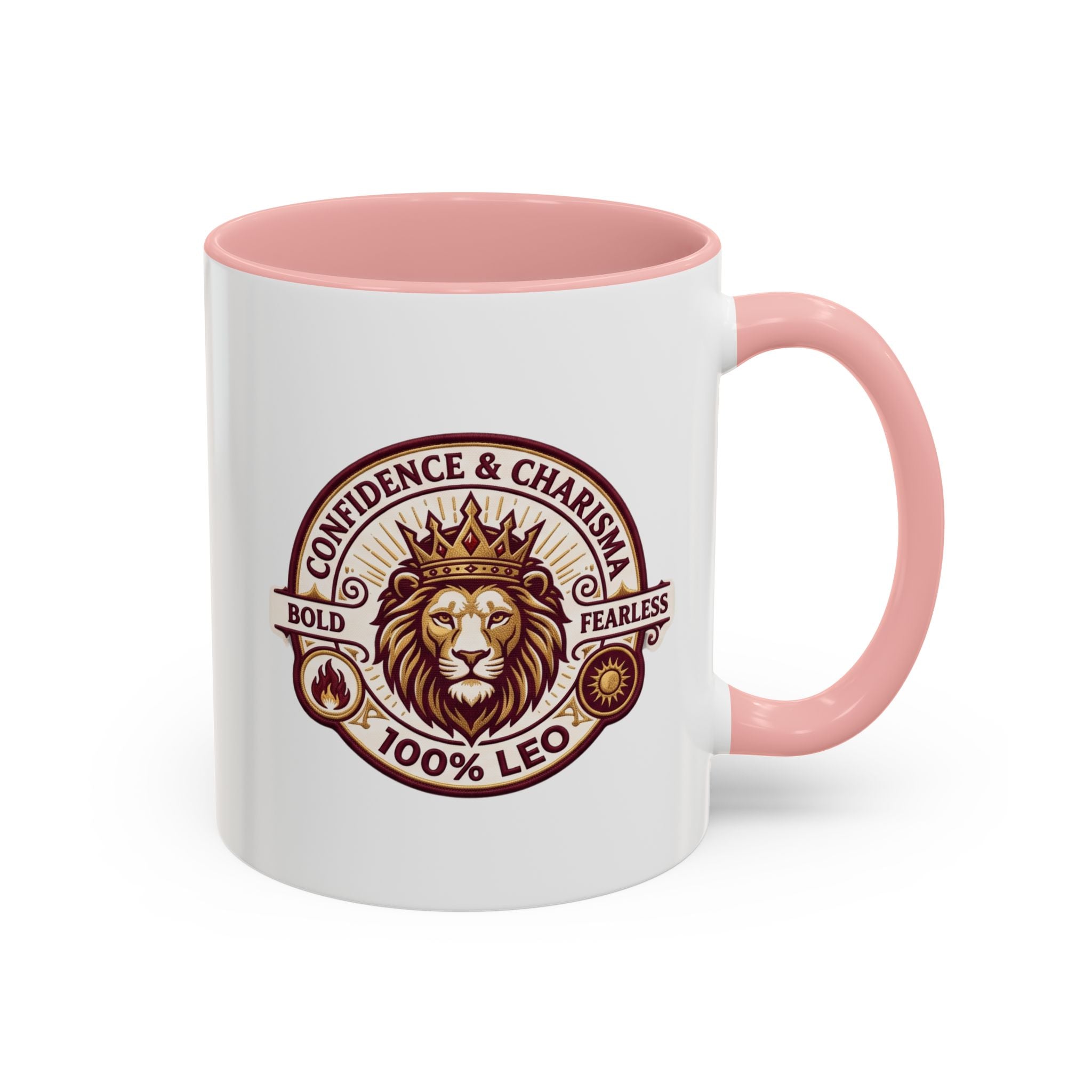Leo Zodiac Coffee Mug — '100% Leo' Lion Design, Confidence & Charisma Gift