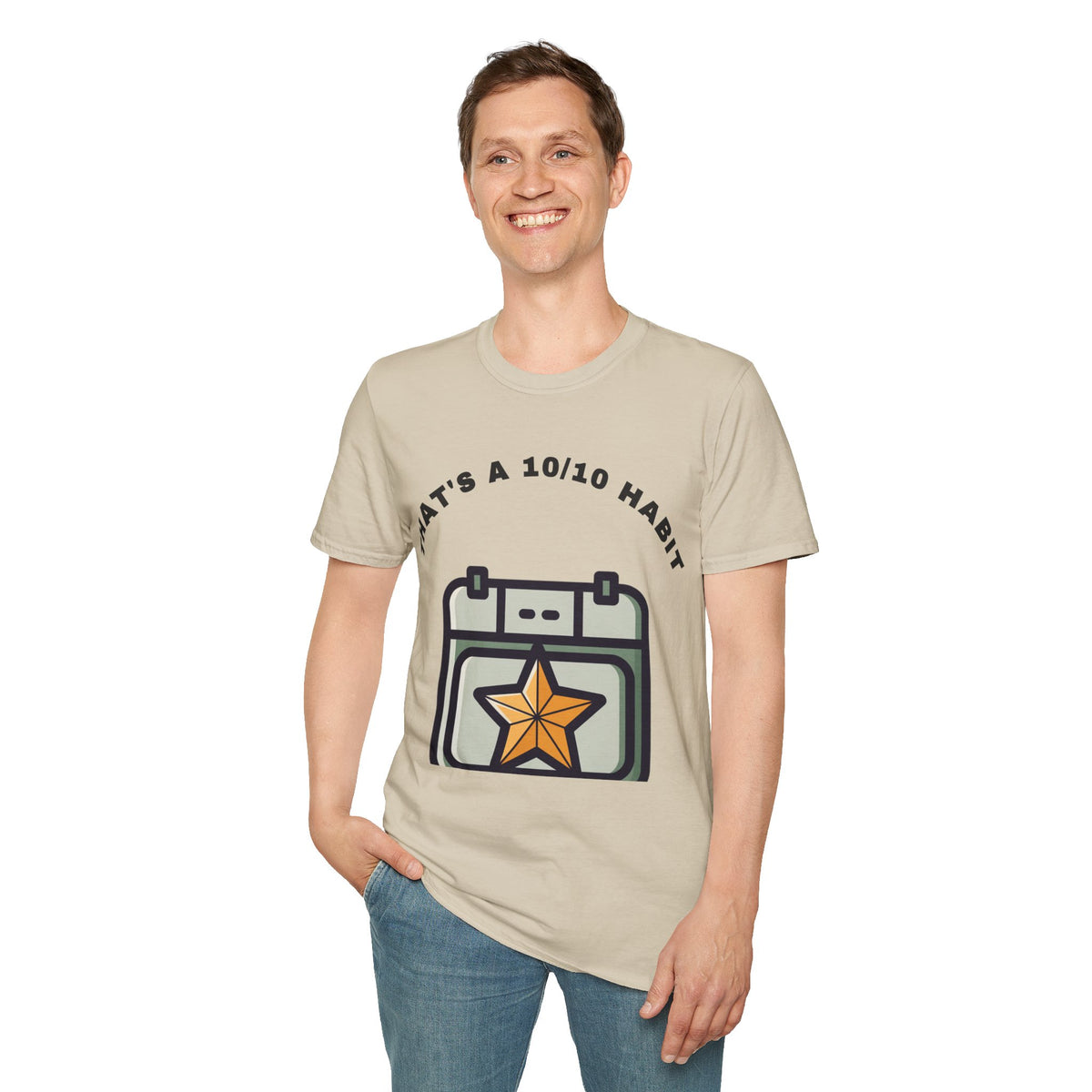 T-Shirt — "That's a 10/10 Habit" Star Patch Graphic Tee - Trending Now - September 2026