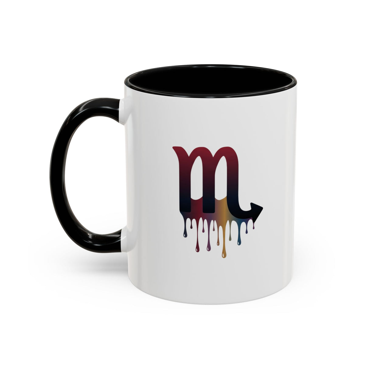 Scorpio Drip Accent Coffee Mug – Zodiac Scorpio Symbol Ceramic Mug