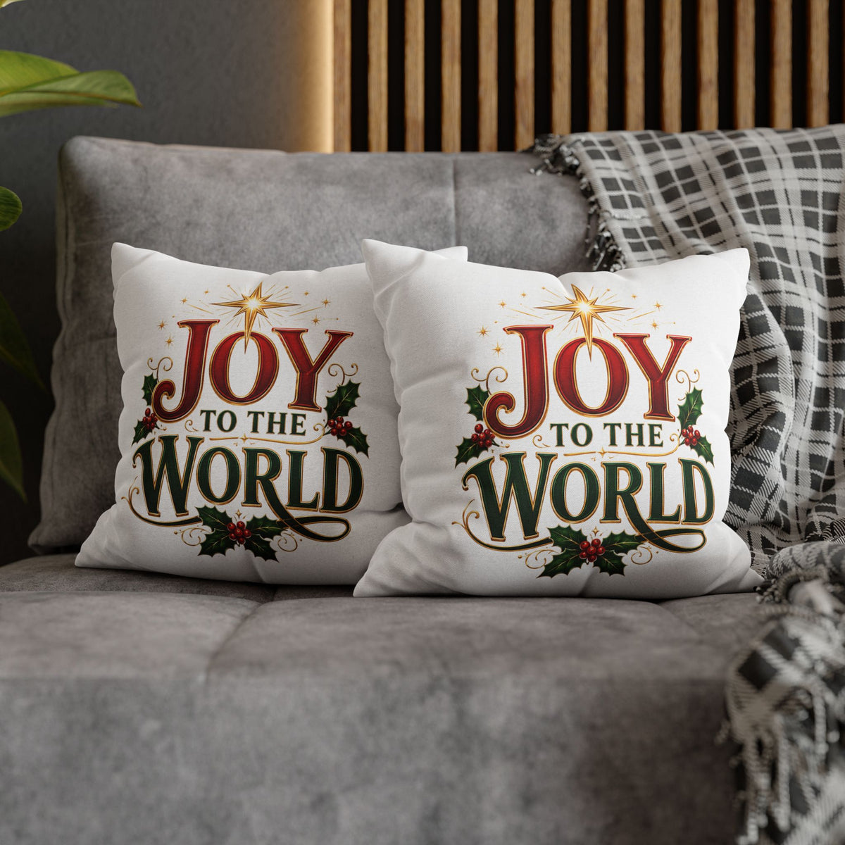 Christmas Pillowcase Joy to the World Christmas Pillowcase