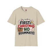 First Christmas No Roommates T-Shirt — Funny Holiday New Home Tee