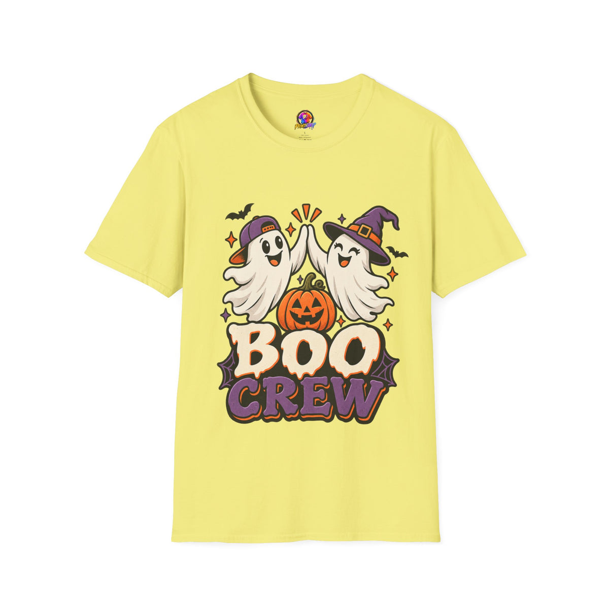 Boo Crew Halloween T-Shirt — Cute Ghosts & Pumpkin Graphic