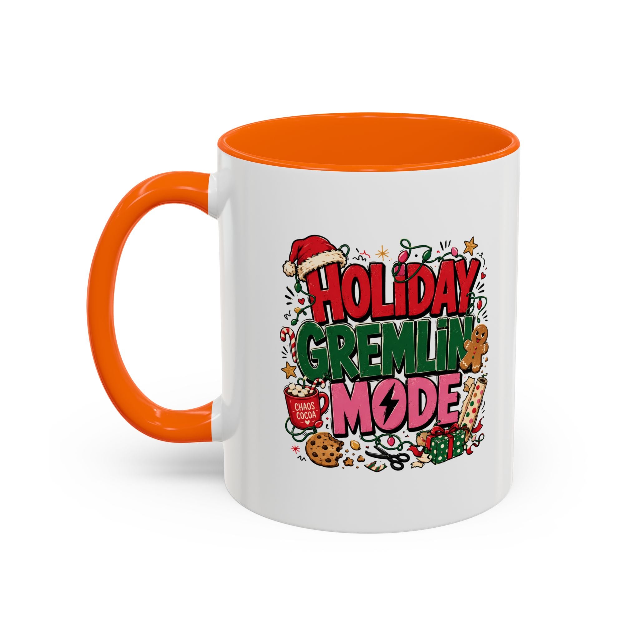 Modern Day Christmas Holiday Gremlin Mode Coffee Mug — Funny Christmas Accent Mug