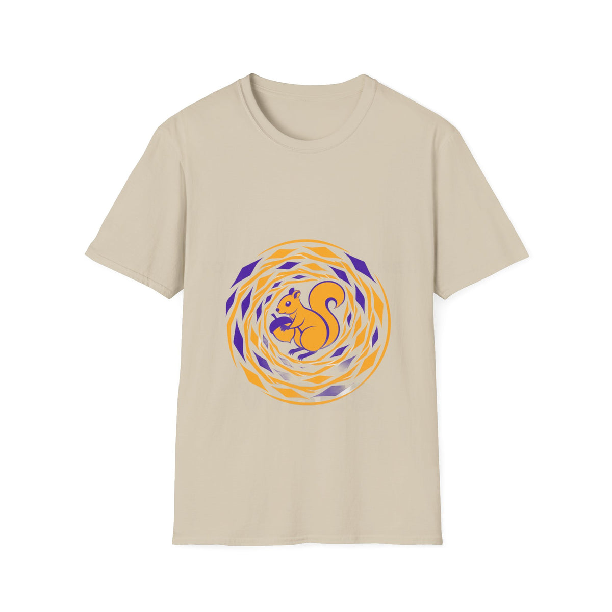 Squirrel Swirl Graphic T-Shirt — Playful Orange & Purple Nature Tee - Trending Now - September 2026