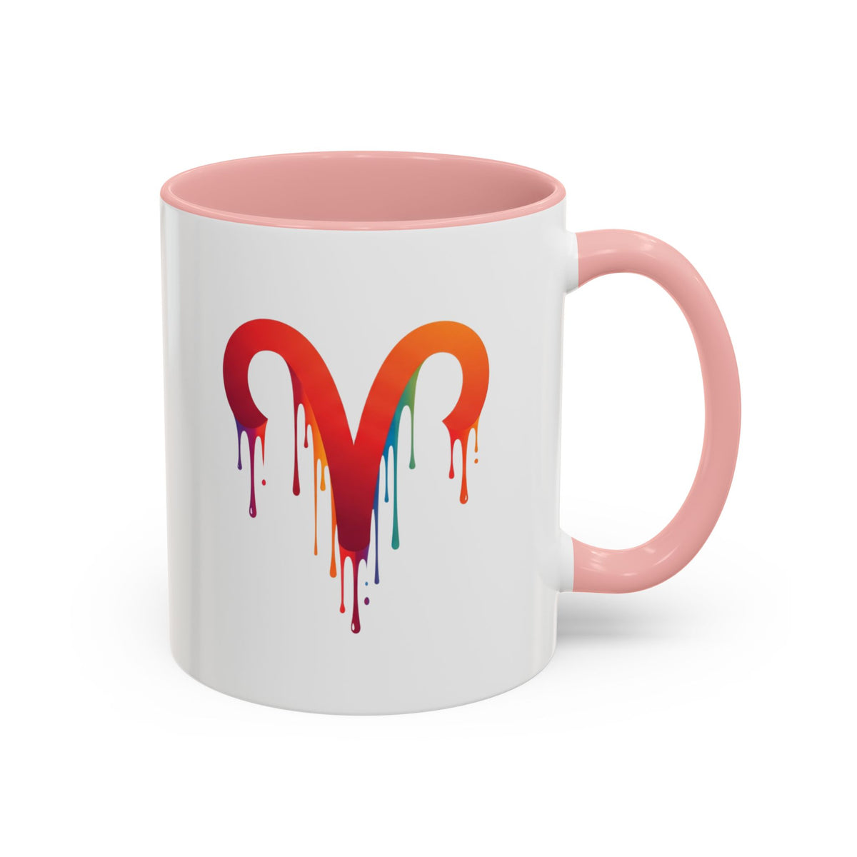 Aries Zodiac Rainbow Drip Aries Coffee Mug — Zodiac Astrology Accent Mug