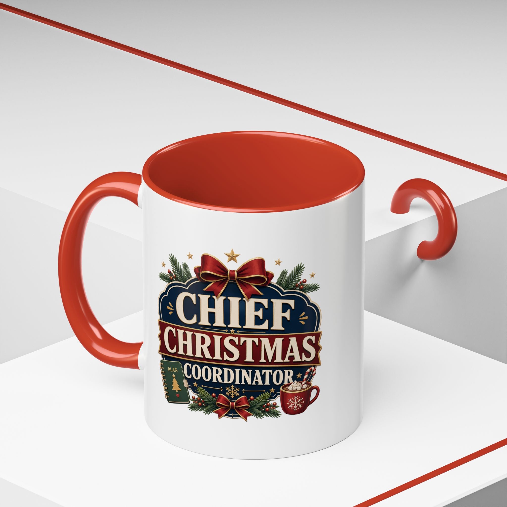 Modern Day Christmas  Chief Christmas Coordinator Accent Coffee Mug