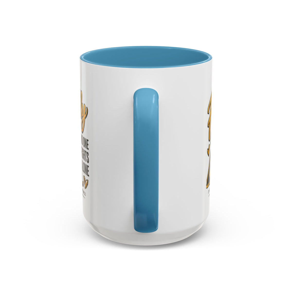 Childhood Cancer Awareness Coffee Mug — "In This Family No One Fights Alone"
