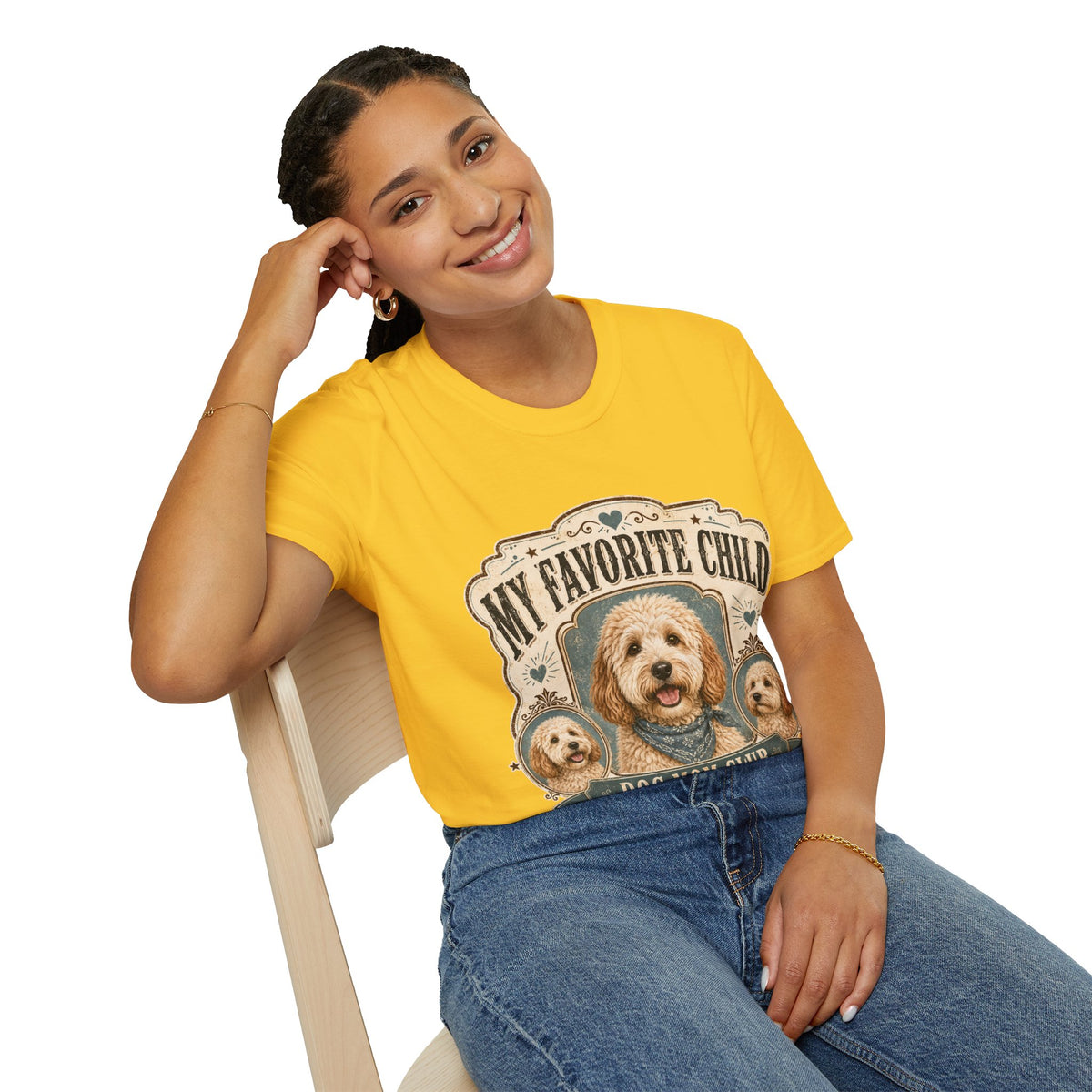 T-Shirt — "My Favorite Child" Dog Mom Club Graphic Tee