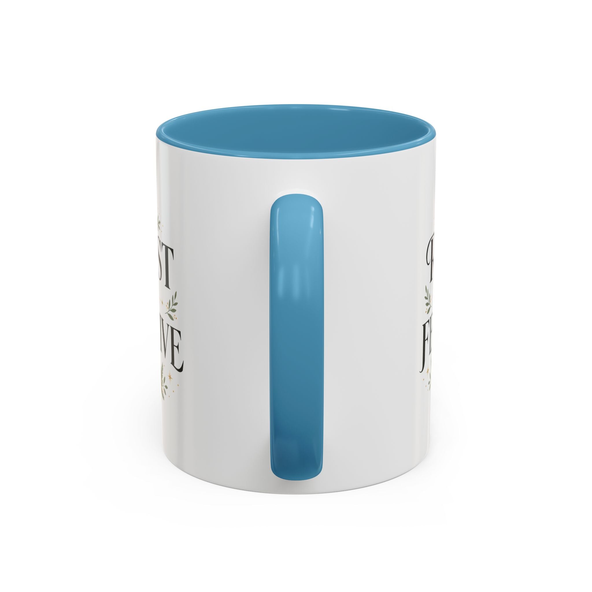Modern Day Christmas Rest Is Festive Coffee Mug — Holiday Floral Accent