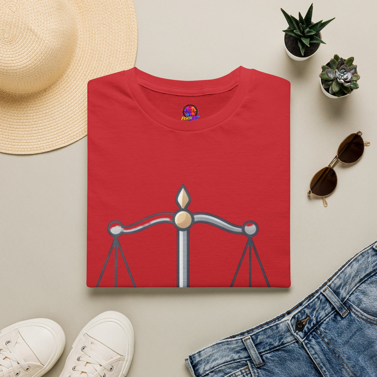 Libra Scales T-Shirt — Zodiac Balance Graphic Tee