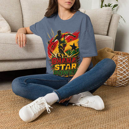 Ghana Star Power Soccer T-Shirt — Afro Football Fan Tee - Ghana T-Shirt
