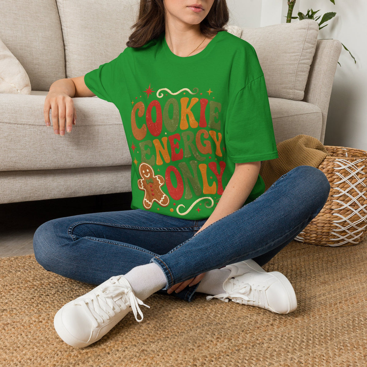Cookie Energy Only T-Shirt — Festive Gingerbread Holiday Tee