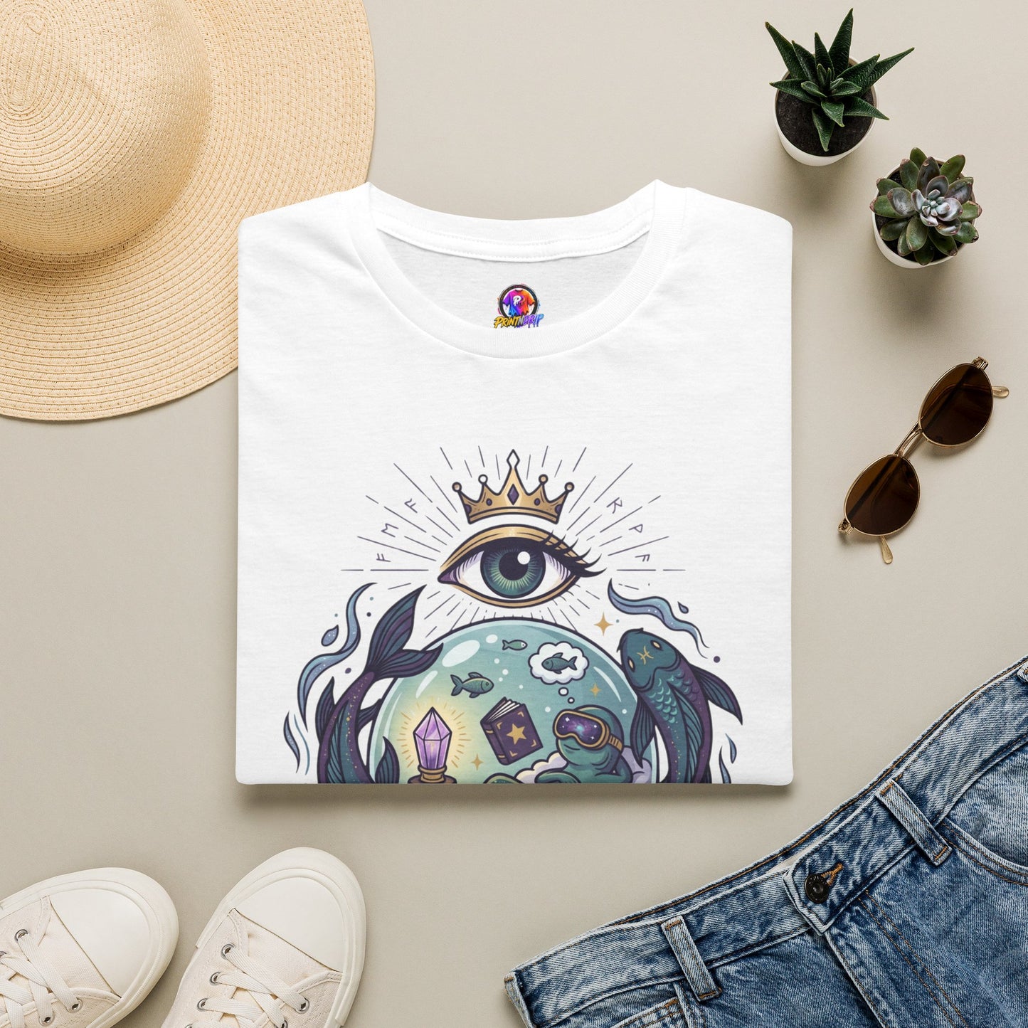 Pisces Dreamworld T-Shirt — "Living in My Own Dreamworld" Mystic Zodiac Tee