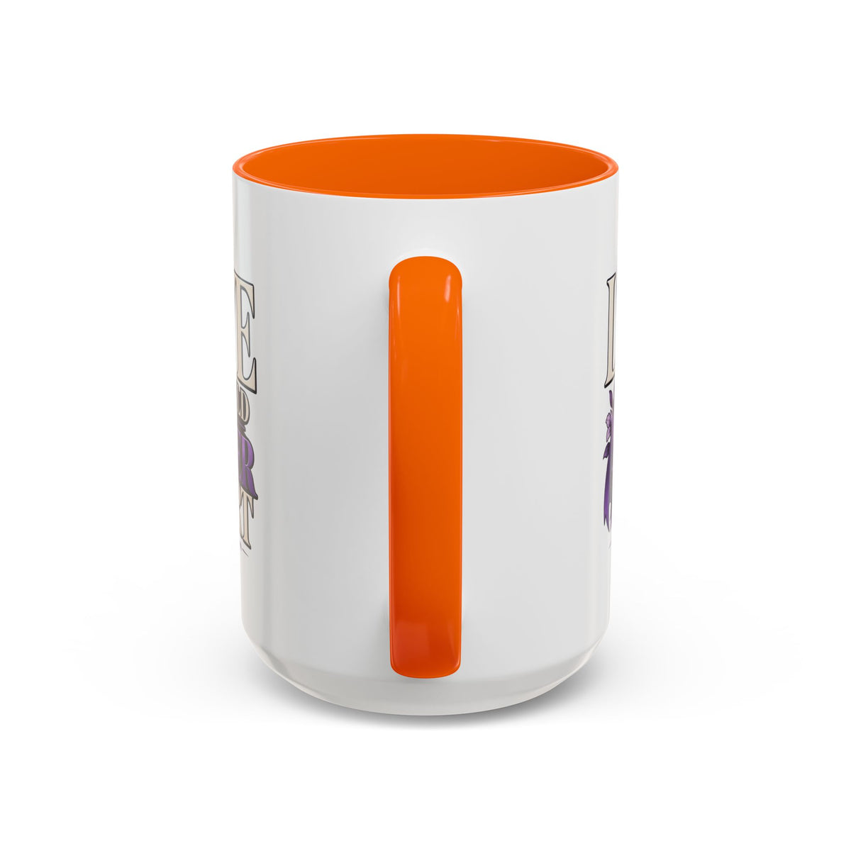 Domestic Violence Awareness Accent Coffee Mug – "Love Should Never Hurt" (11/15oz)