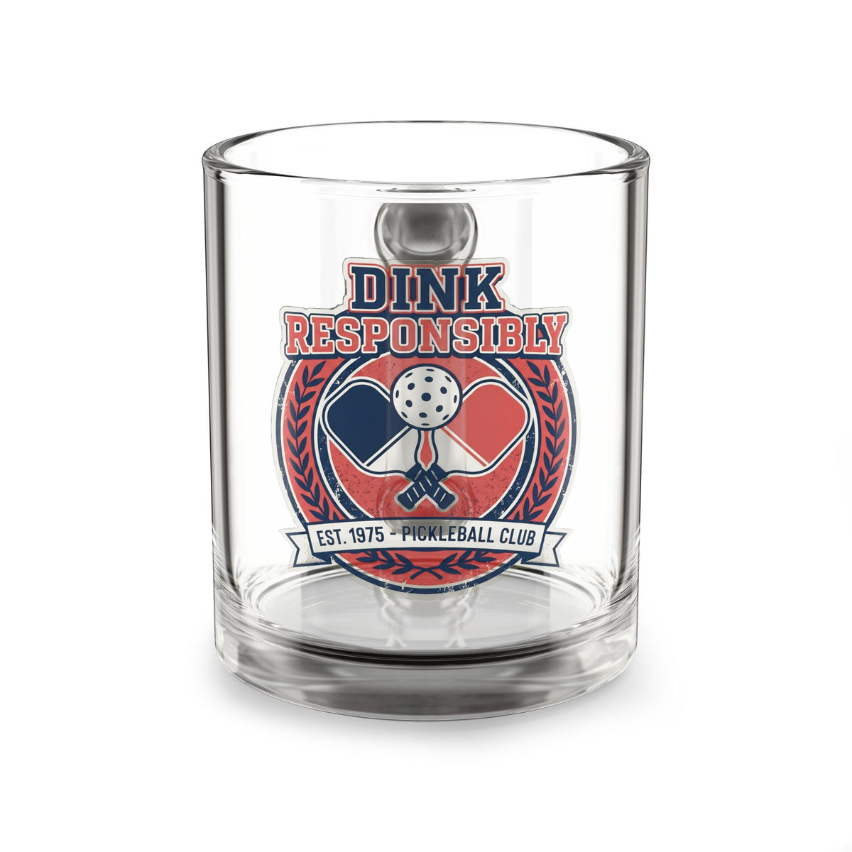 Funny Glass Mug Dink Responsibly Pickleball Glass Mug – 10 oz Coffee & Tea Cup for Players