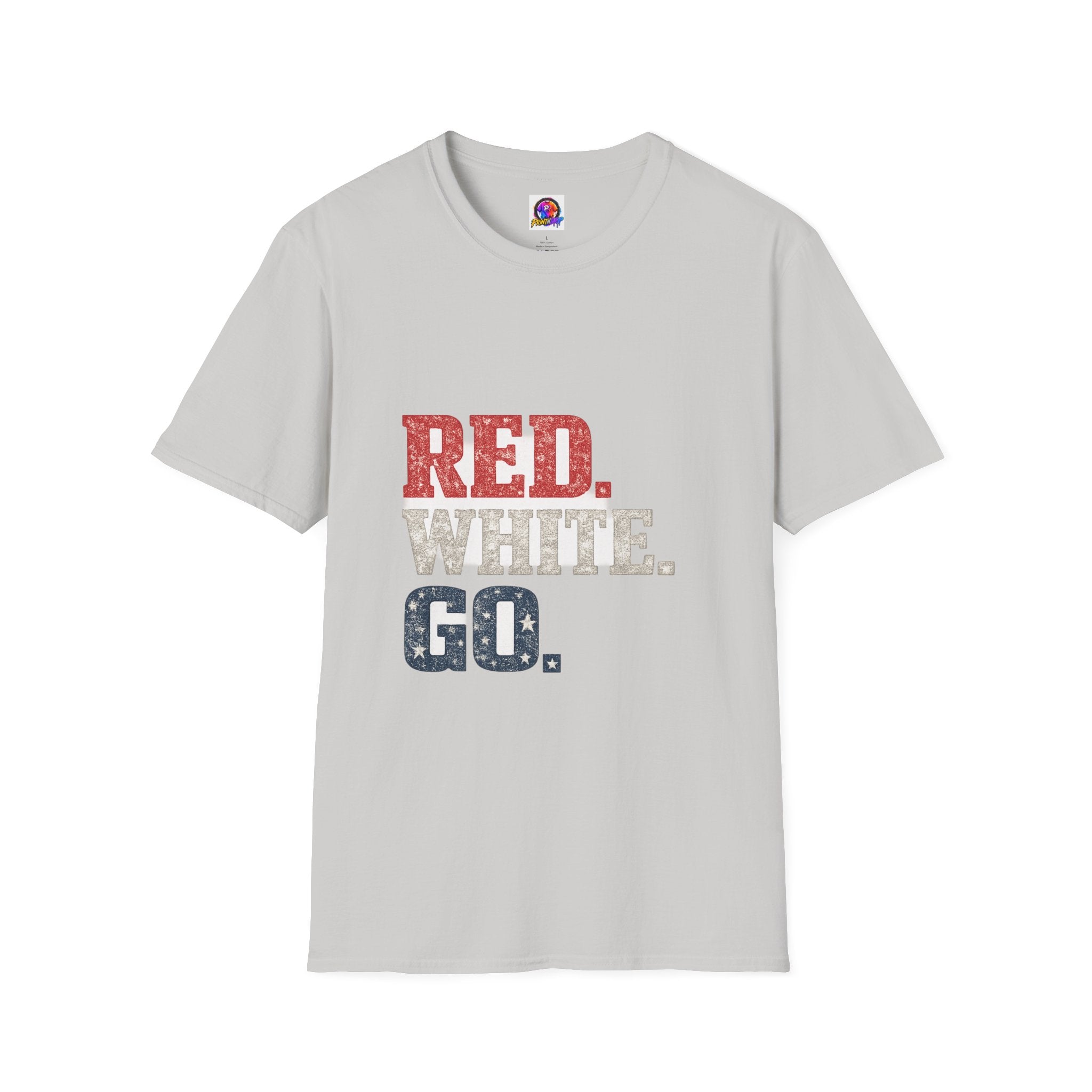 USA Patriotic 'Red. White. Go.' T-Shirt — 4th of July Independence Day Tee