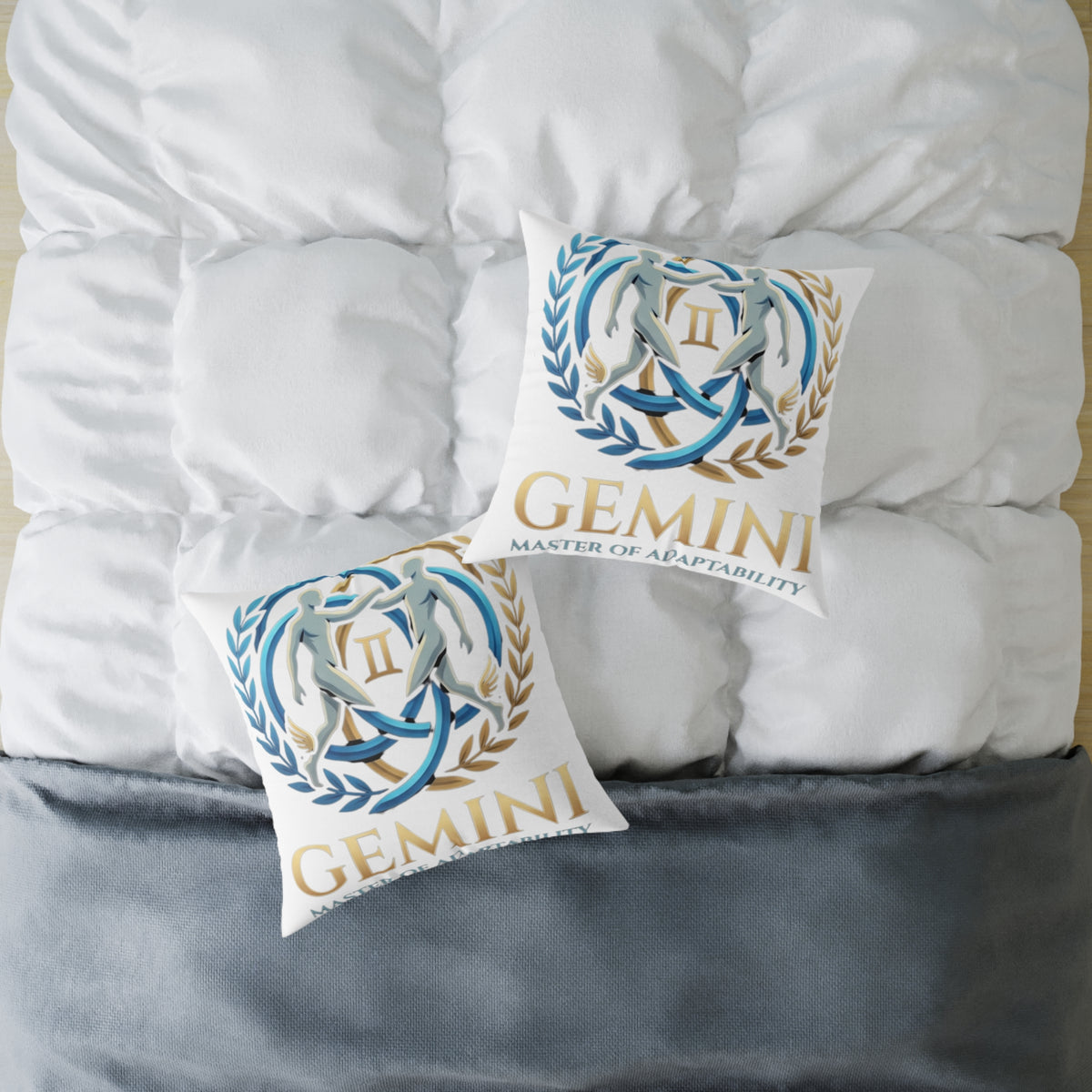 Gemini Zodiac Master Of Adaptability Square Poly Canvas Pillow
