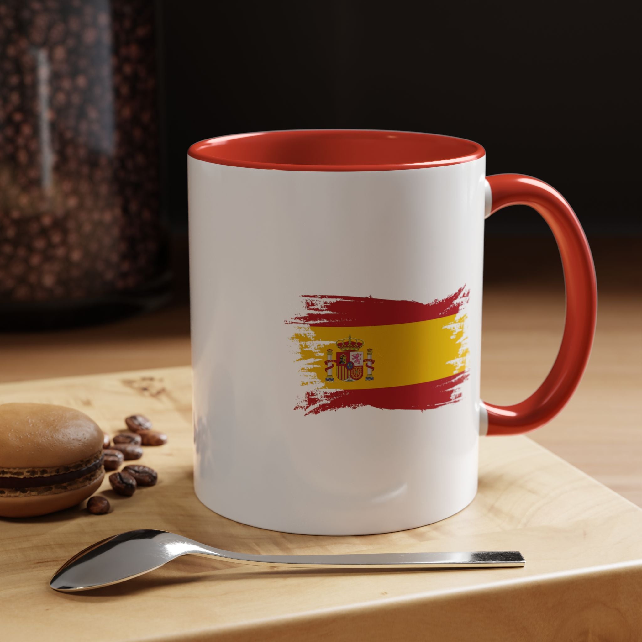 Spain Flag Coffee Mug — Spanish Brushstroke Accent Mug