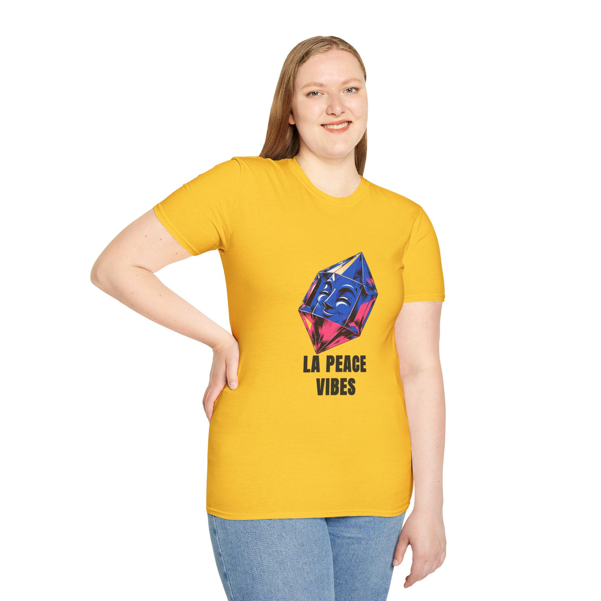 Peace Vibes T-Shirt — Blue Crystal Smiling Buddha Graphic Tee - Trending Now - August 2026