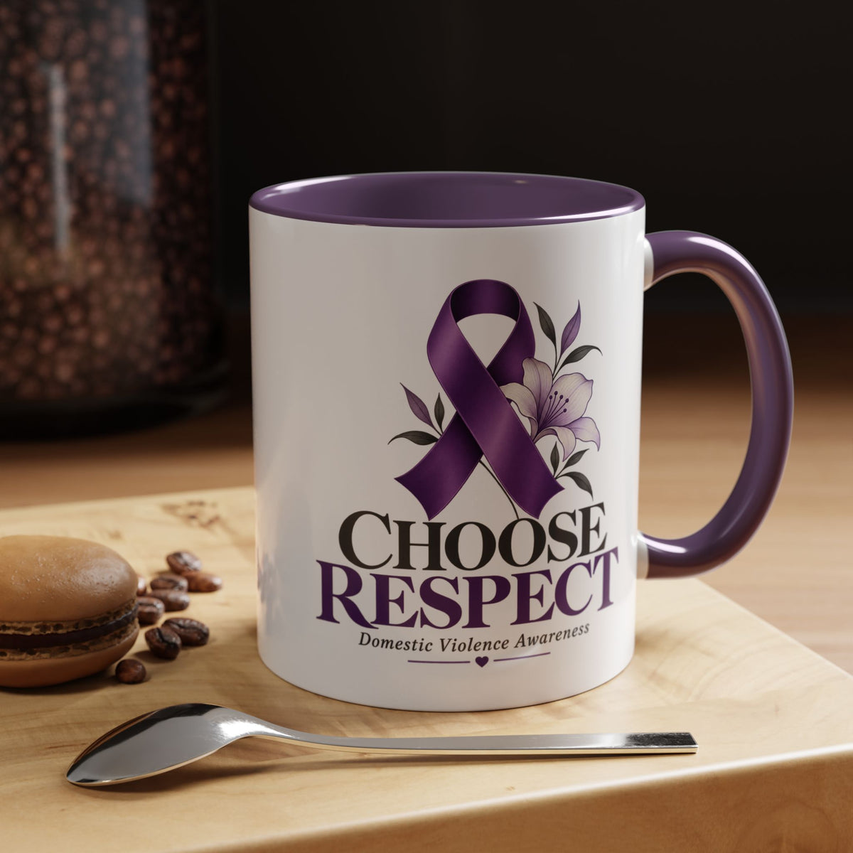 Choose Respect - Domestic Violence Awareness Coffee Mug (Accent, 11/15oz)