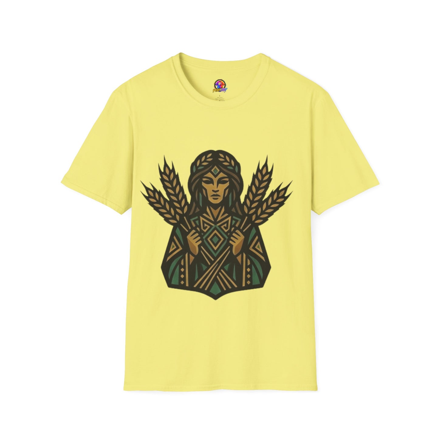 Harvest Goddess T-Shirt — Wheat Spirit Floral Pagan Shirt