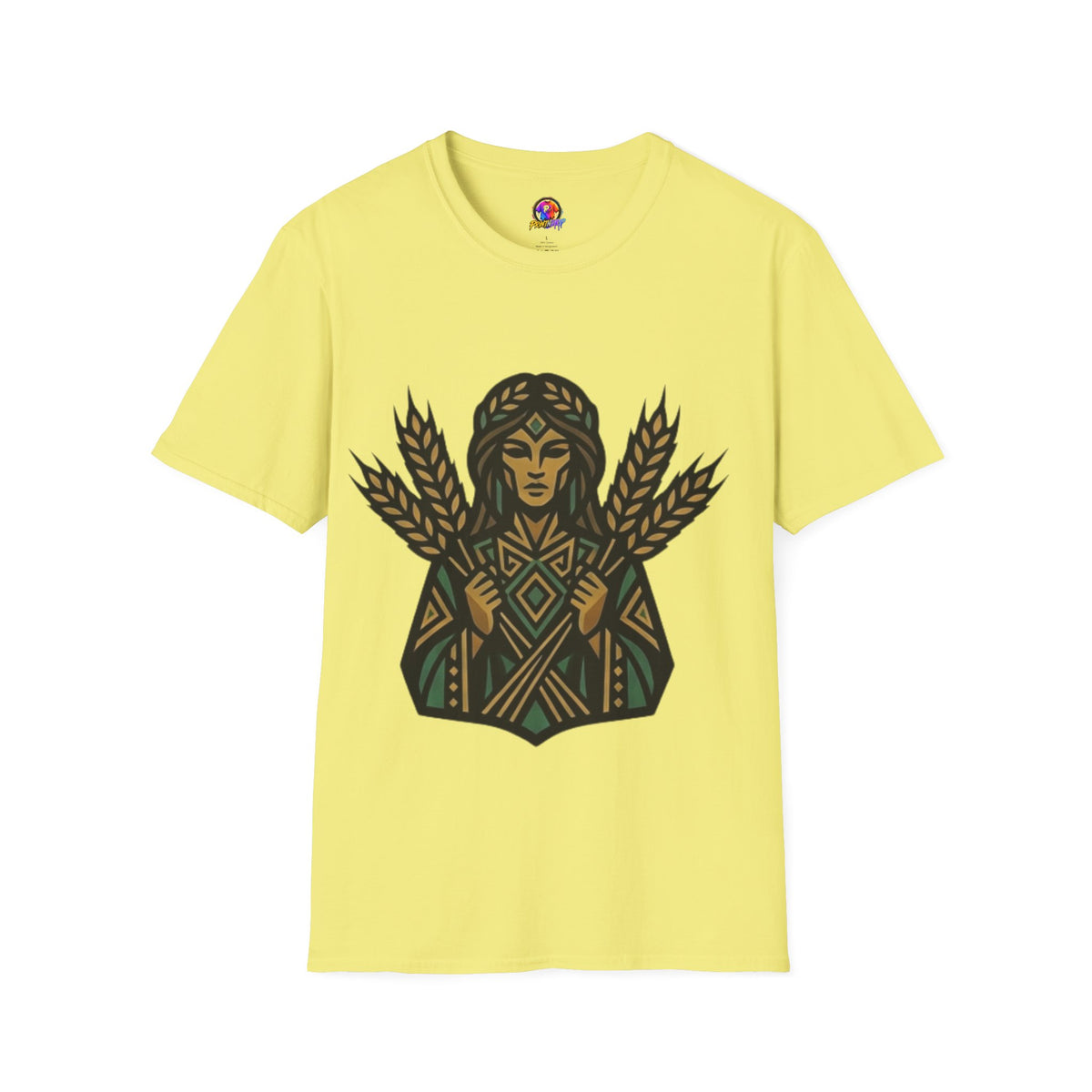 Harvest Goddess T-Shirt — Wheat Spirit Floral Pagan Shirt