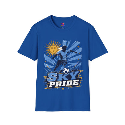 Uruguay Soccer Sky Pride T-Shirt — Argentina Sun Football Graphic Tee