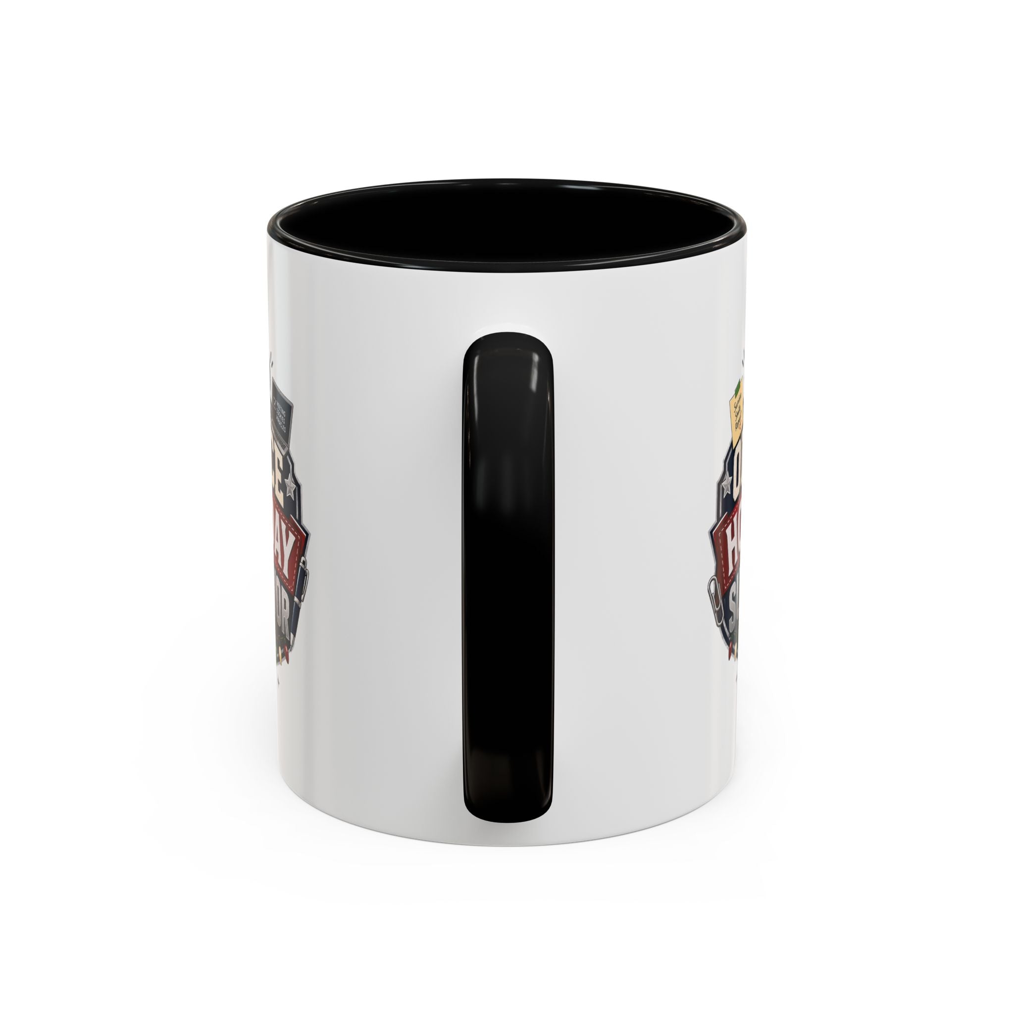 Modern Day Christmas Office Holiday Survivor Accent Coffee Mug – Funny Christmas Office Gift