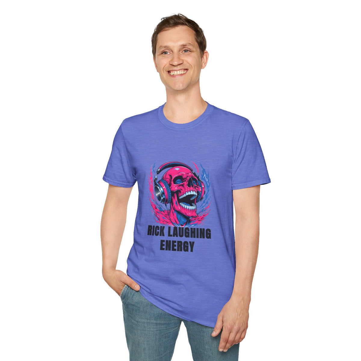 Skull Headphones T-Shirt — "Rich Laughing Energy" Graphic Tee - Trending Now - August 2026