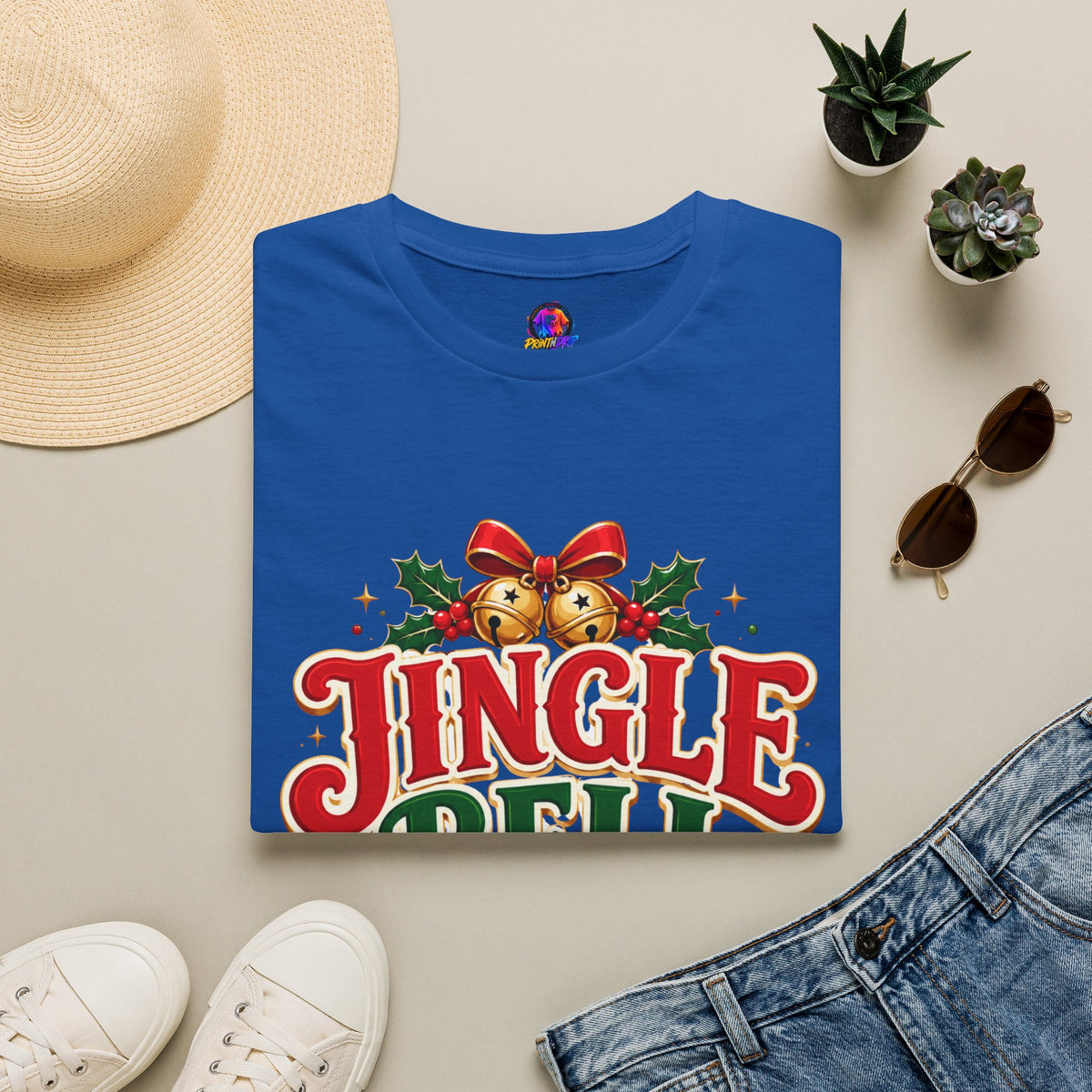 Jingle Bell Crew T-Shirt — Festive Christmas Holiday Tee