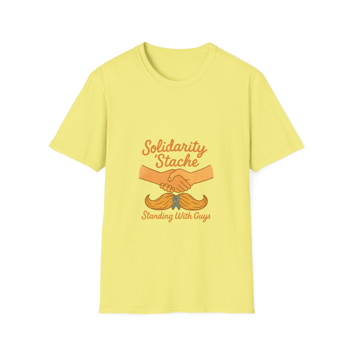 T-Shirt — Solidarity Stache Orange Mustache Graphic (Movember Support) - Trending Now - October 2026