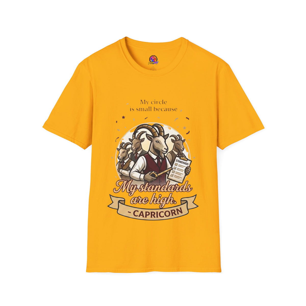 Capricorn Zodiac T-Shirt — "My Standards Are High" Astrology Tee