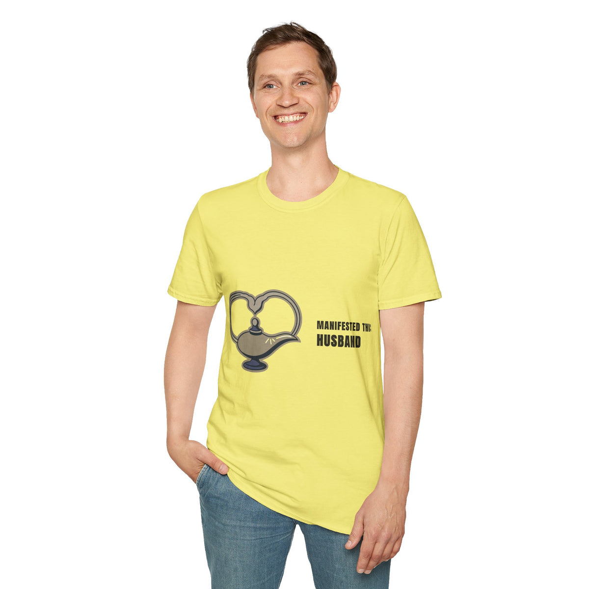Manifesting Husband T-Shirt — Cute Genie Lamp Heart Graphic Tee - Trending Now - September 2026