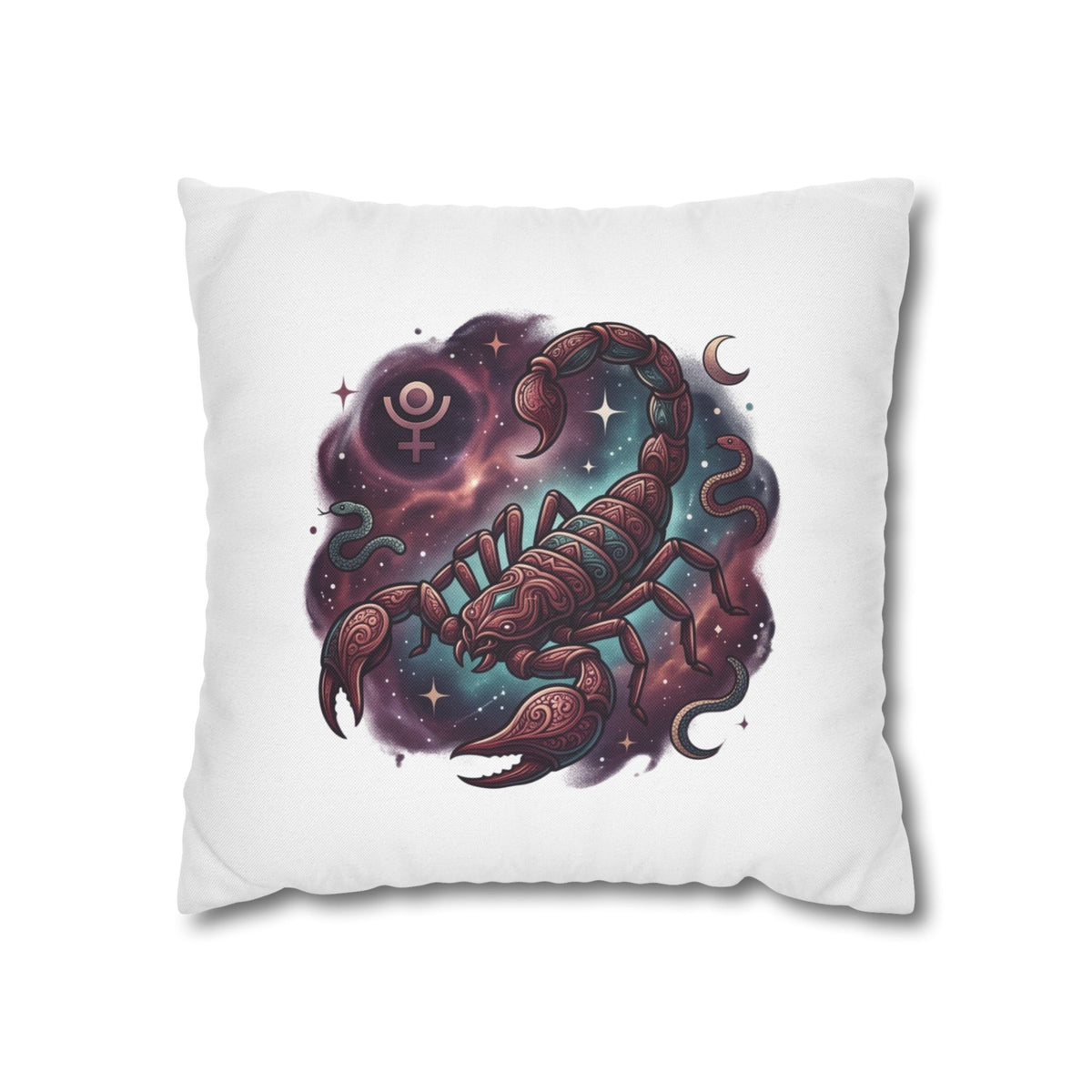 Scorpio Zodiac Scorpion Pillowcase — Astrological Night Sky Throw Pillow