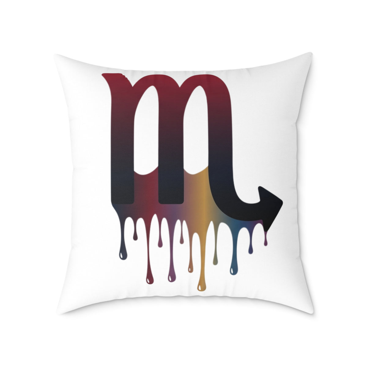 Dripping Zodiac Scorpio Square Poly Canvas Pillow