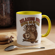 Funny And Witty "Relaxing Was Never An Option" Accent Coffee Mug (11, 15oz)