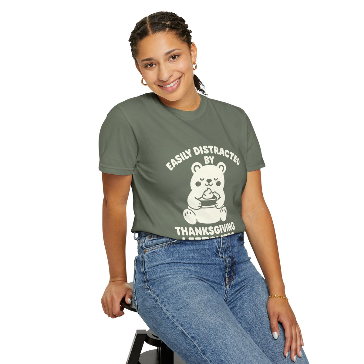 Easily Distracted by Thanksgiving Leftovers T-Shirt — Cute Turkey/Bear Holiday Tee - Trending Now - October 2026