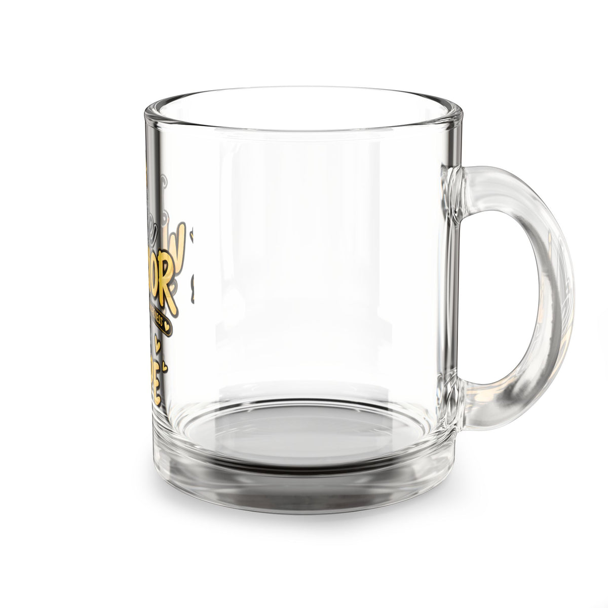Glass Mug — "Little Warrior Big Hope" Childhood Cancer Awareness Drinkware