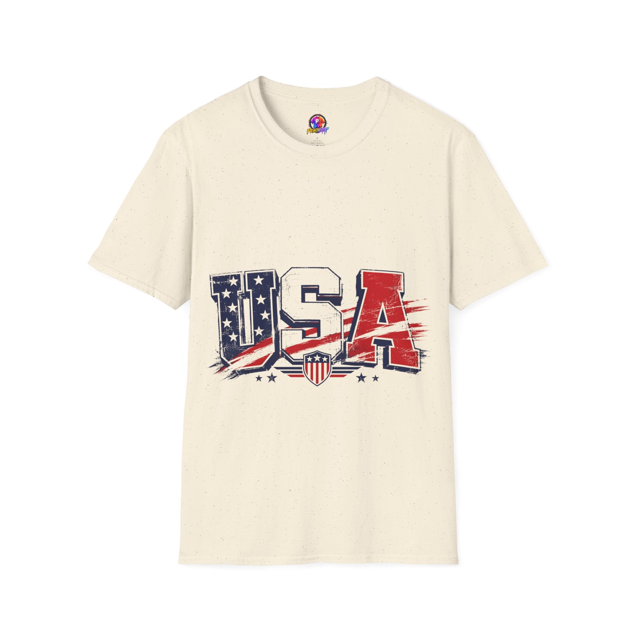 USA Flag Graphic T-Shirt — Patriotic Red White & Blue Tee