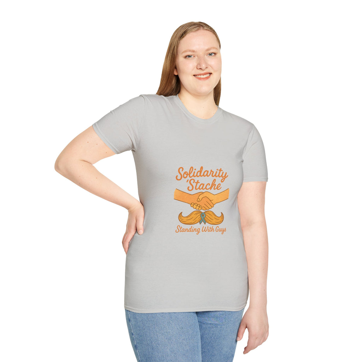 T-Shirt — Solidarity Stache Orange Mustache Graphic (Movember Support) - Trending Now - October 2026