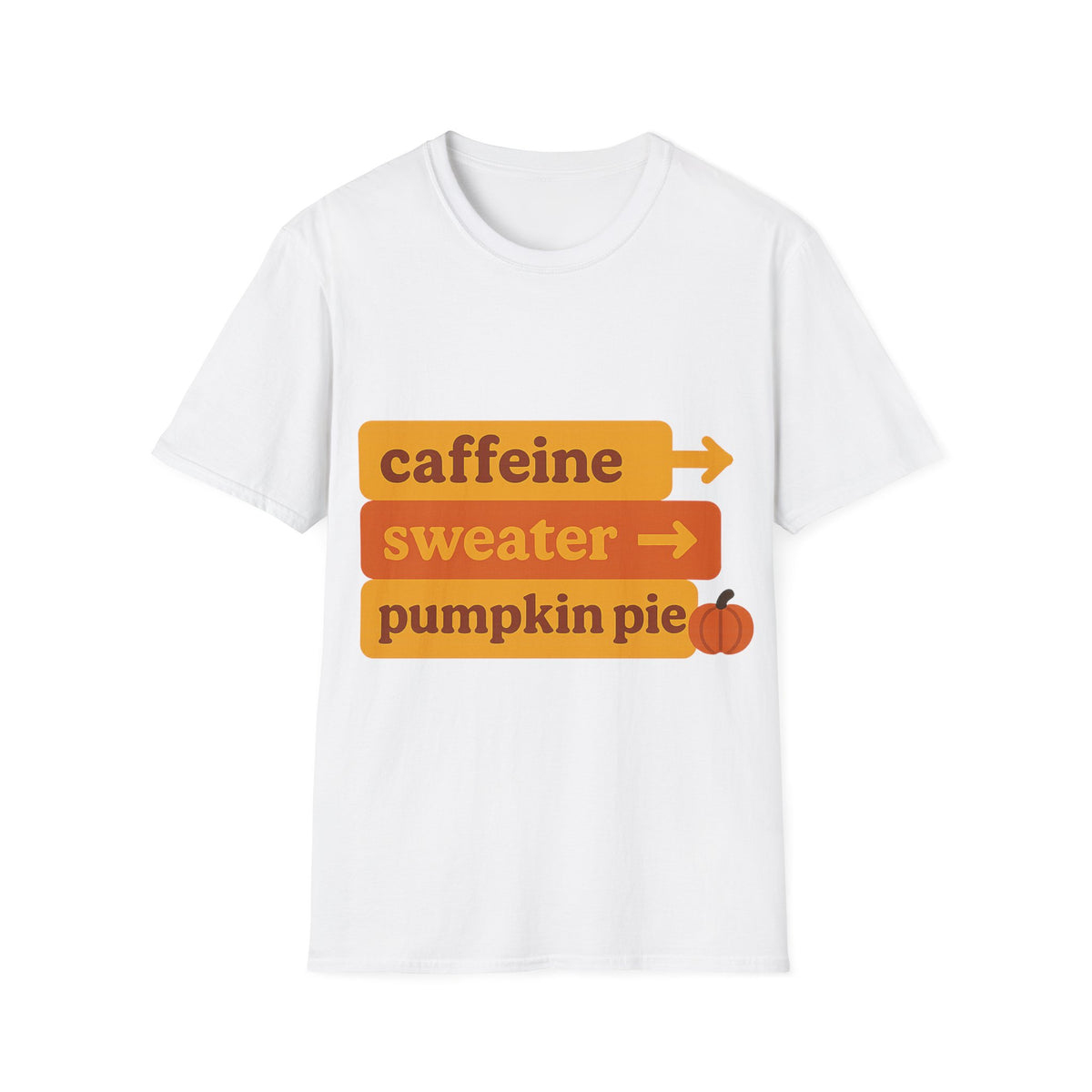 Caffeine Sweater Pumpkin Spice Checklist Tee - Funny Fall Latte Graphic T-Shirt - Trending Now - September 2026