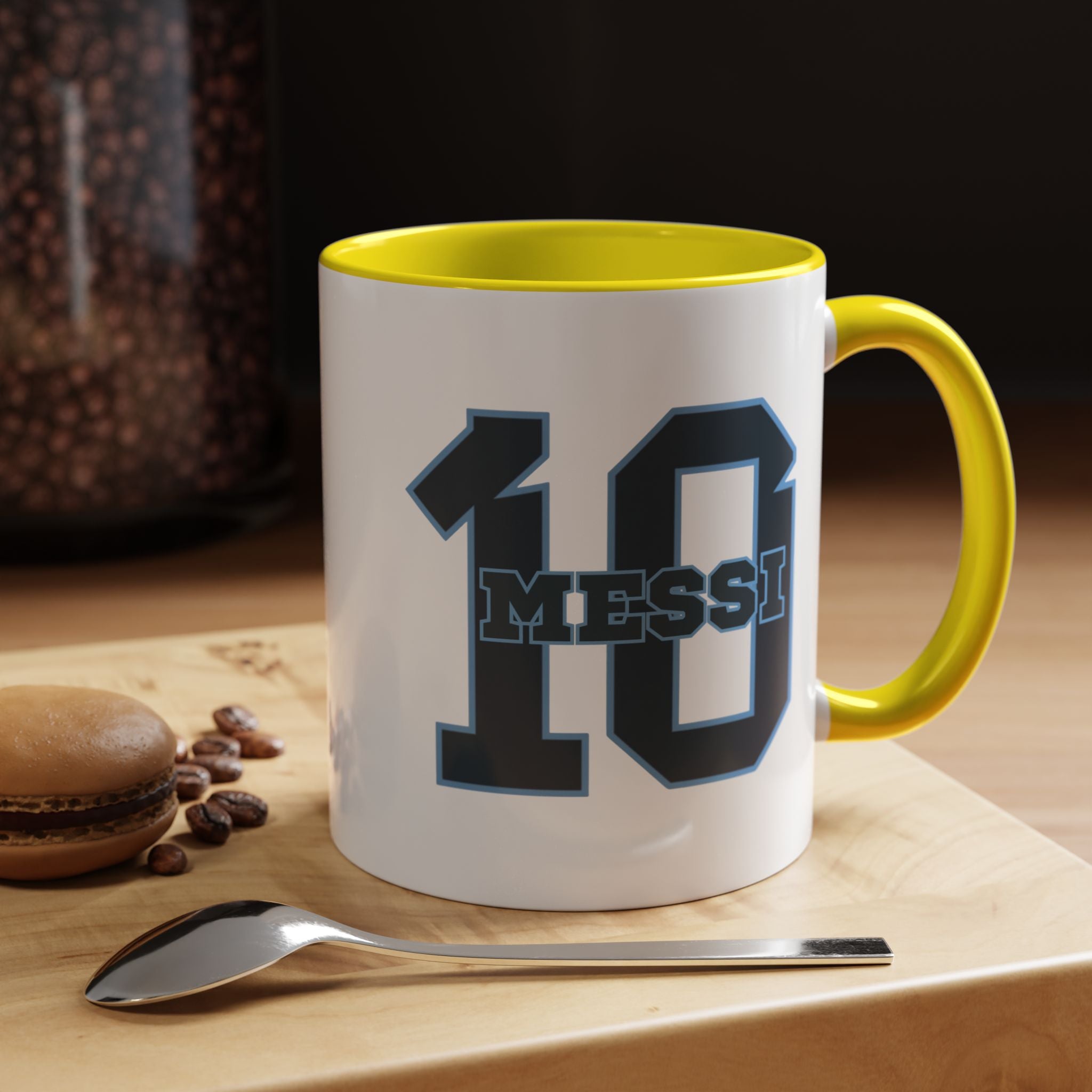 10 'Messi' Accent Coffee Mug — Soccer Jersey Number Coffee Cup