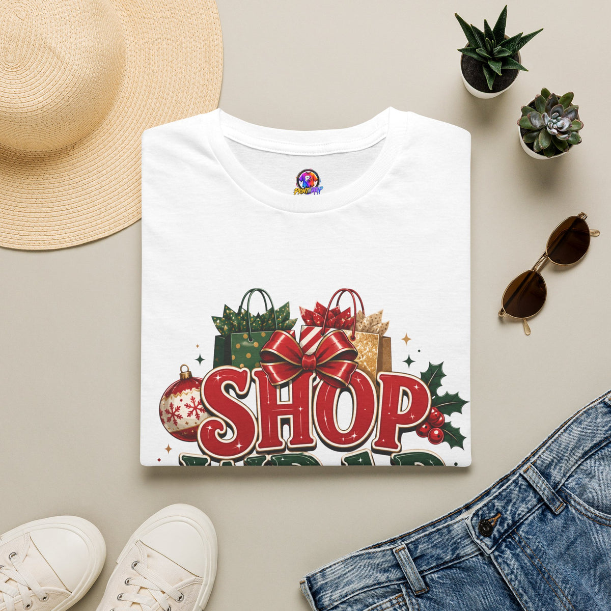 Christmas 'Shop Wrap Repeat' T-Shirt