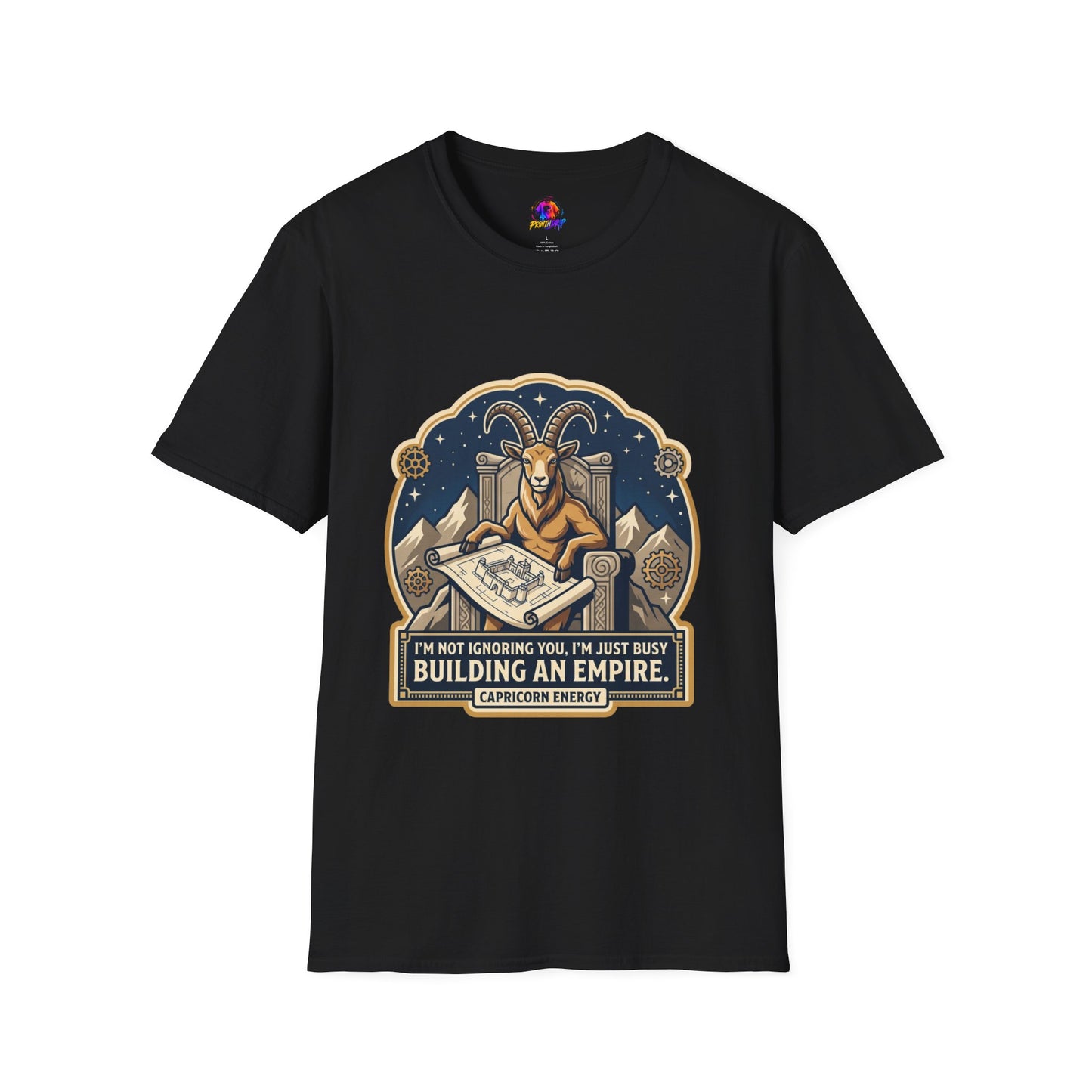 Capricorn Zodiac T-Shirt — "Building an Empire" Goat Horoscope Tee