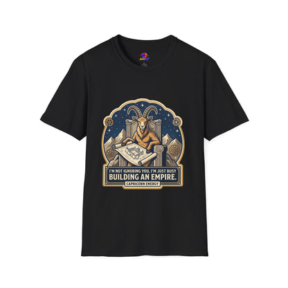 Capricorn Zodiac T-Shirt — "Building an Empire" Goat Horoscope Tee