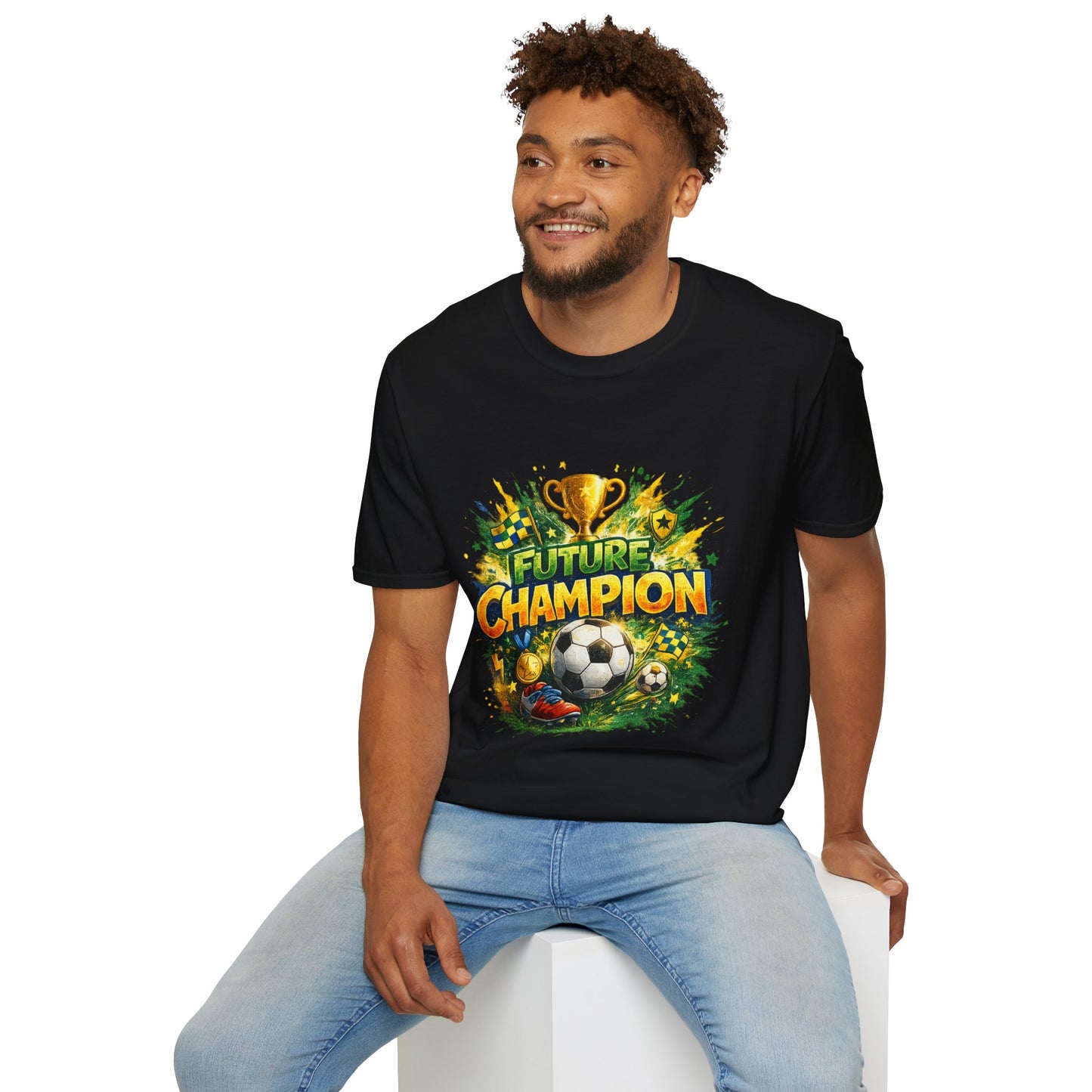 Kids Future Champion Soccer T-Shirt — Kids’ Sports Trophy Graphic Tee