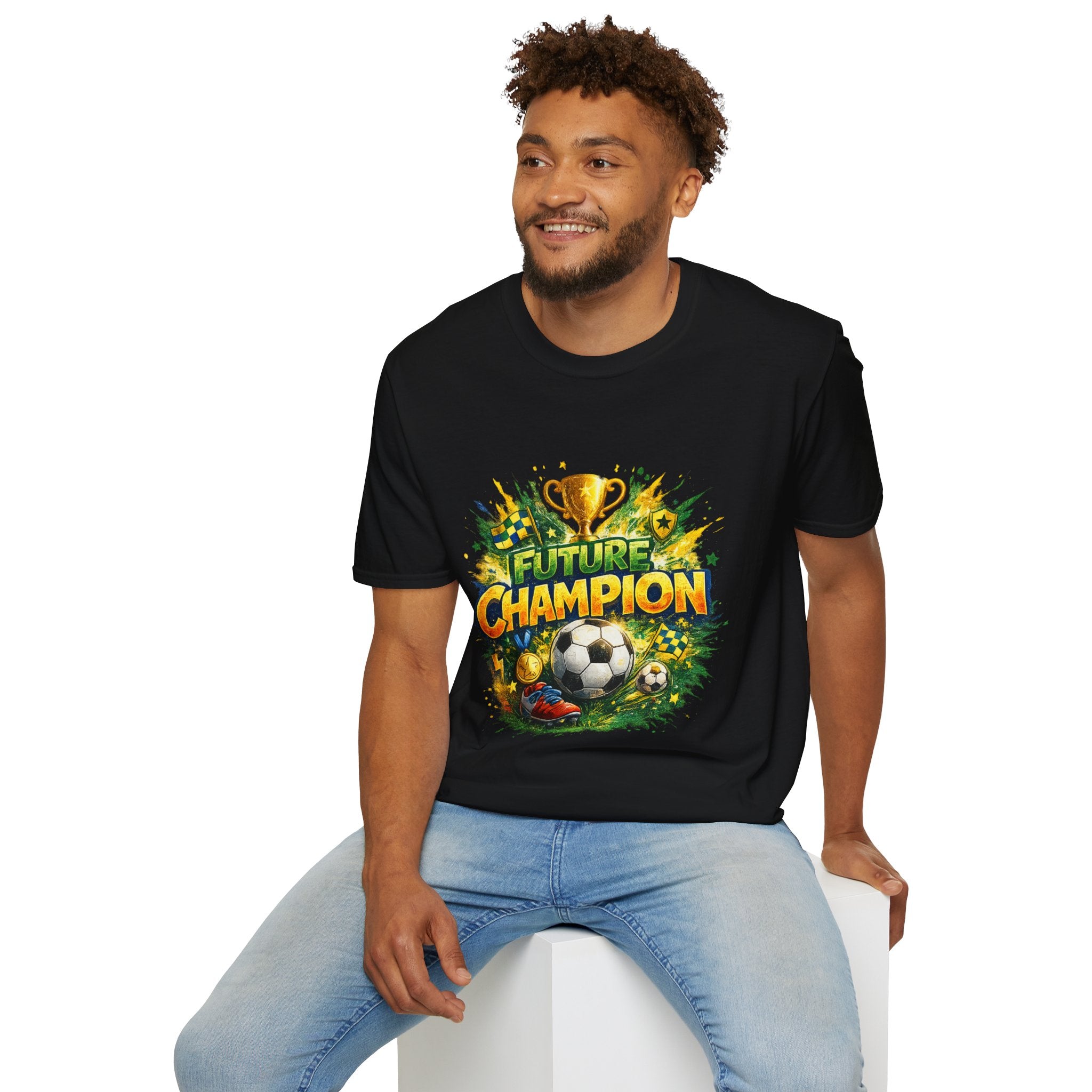 Kids Future Champion Soccer T-Shirt — Kids’ Sports Trophy Graphic Tee